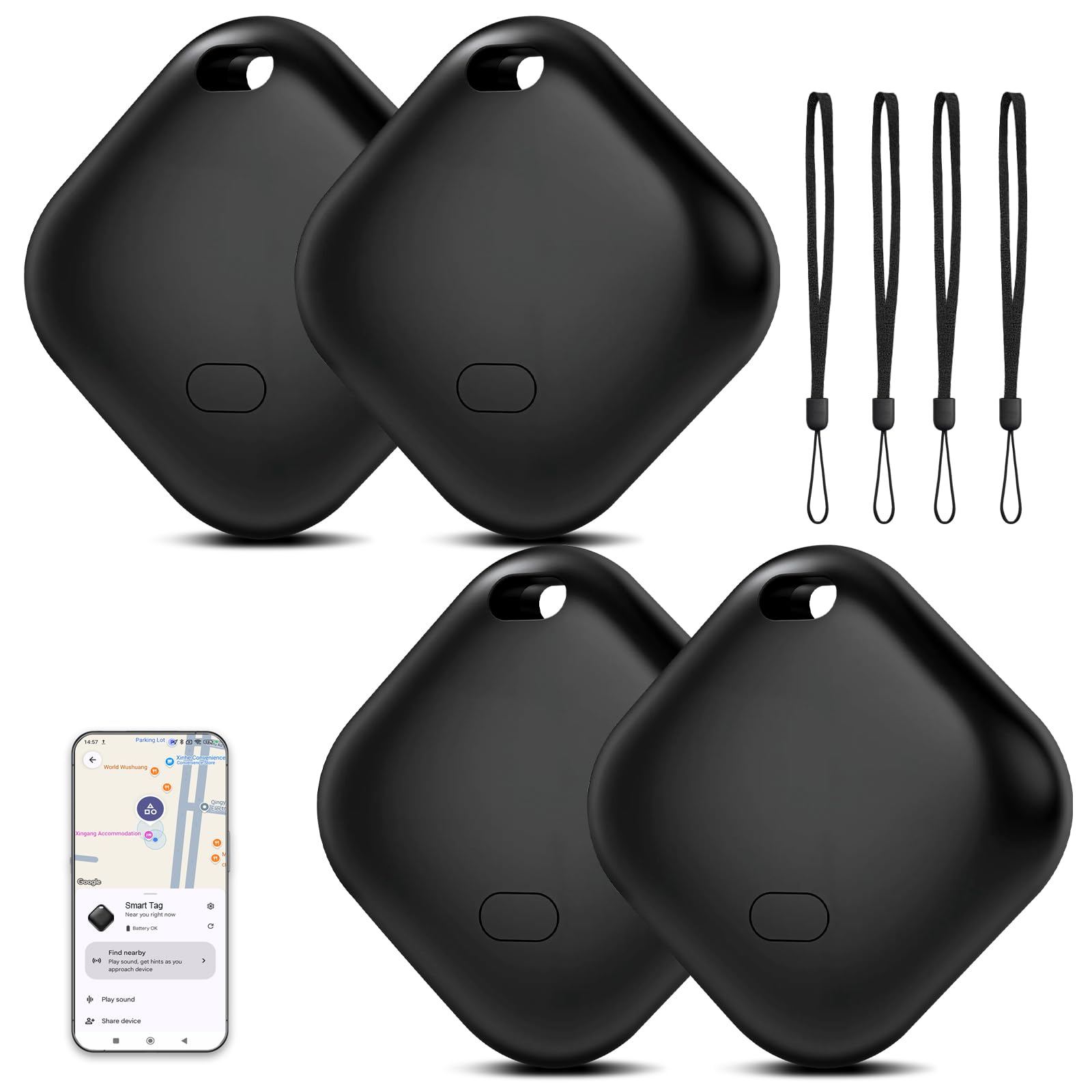 Tracker GPS Android, Smart Tag Android Compatible Avec L