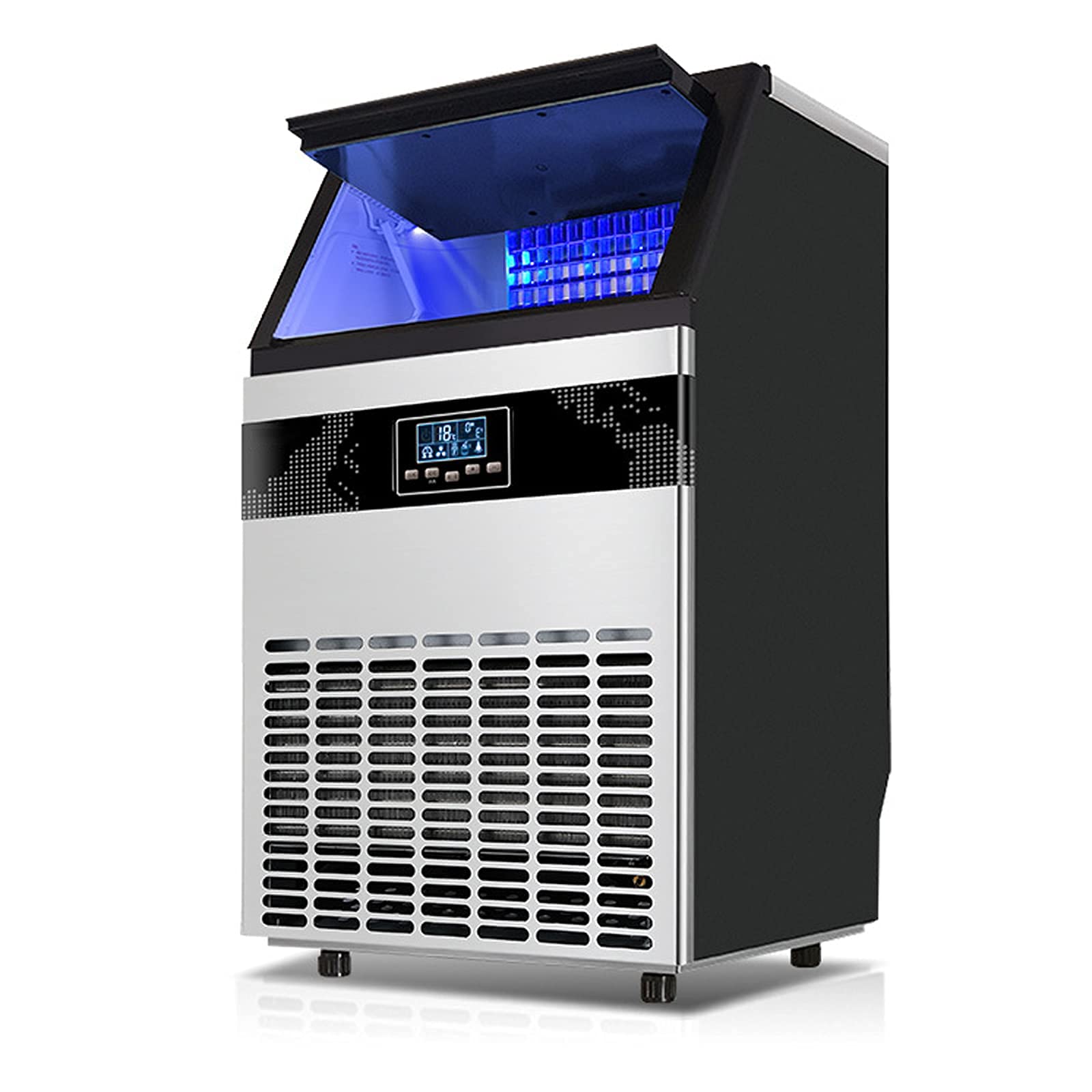 Machine for Countertop Nugget, Portable Ice Cube Maker Machine, Self-Cleaning Low Noise LED Display - Perfect for Water Bottles, Mixed Drinks (B 78 ice Tray) (B 78 ice Tray) (A 55 ice Tray)