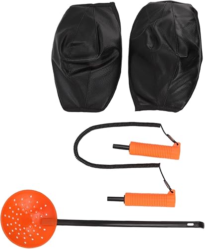 Gonetre Kit de pesca en hielo Equipo de pesca en hielo Tiburones de hielo retráctiles Picks de pesca en hielo Cuchara Rodilleras Kit Equipo de pesca