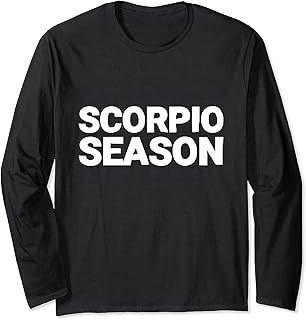 Escorpio Temporada Camisa Horóscopo Zodiaco Manga Larga
