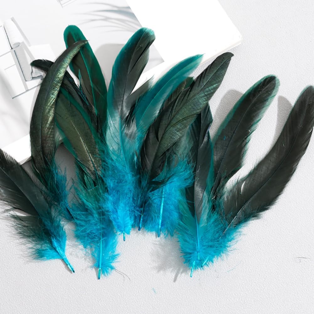 100 Pcs 15-20cm Mardi Gras Rooster Tail Feathers Colorful Long Natural Feathers Mixed Color Craft Feathers Dream Catcher Making Feathers Wedding Party Home Decorations