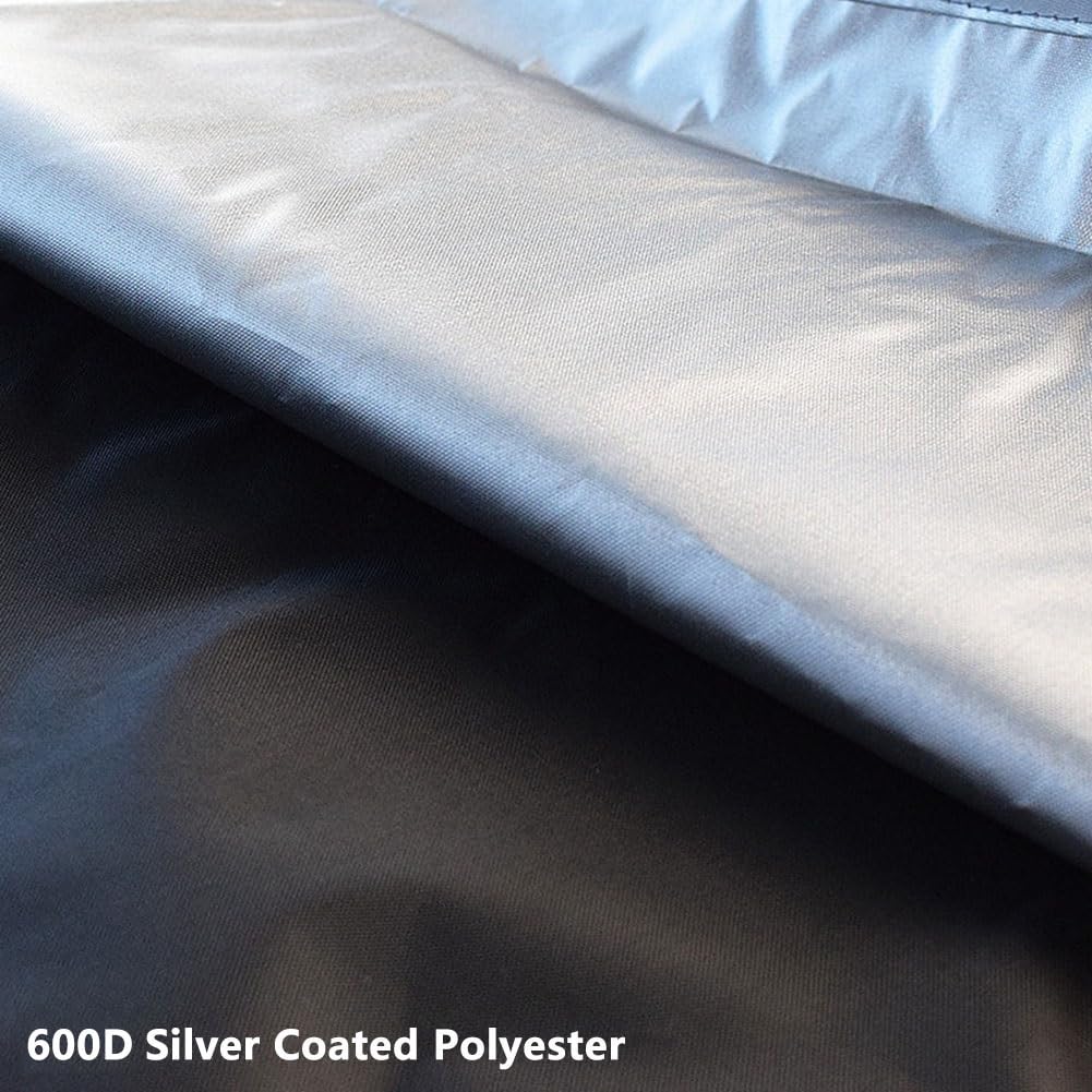 Toit de Rechange pour Balancelle de Jardin avec Revêtement Argenté 600D, Canopée pour Balançoire de Patio Imperméable Anti-UV pour 2 3 Places(Coffee,190x132x15cm/75x52x6in)