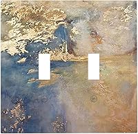 Vista 15 de Placa de pared de tortugas marinas, hierba oceánica, medusas, peces y algas marinas, placa de pared de doble palanca, cubierta de interruptor de luz