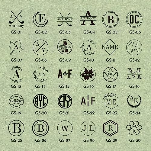 STAMTECH Custom Golf Ball Stamp - Add a Personal Touch to Your Golf Game with Reusable Personalized Self-Ink Golf Ball Stamp Multiple Disngns Template