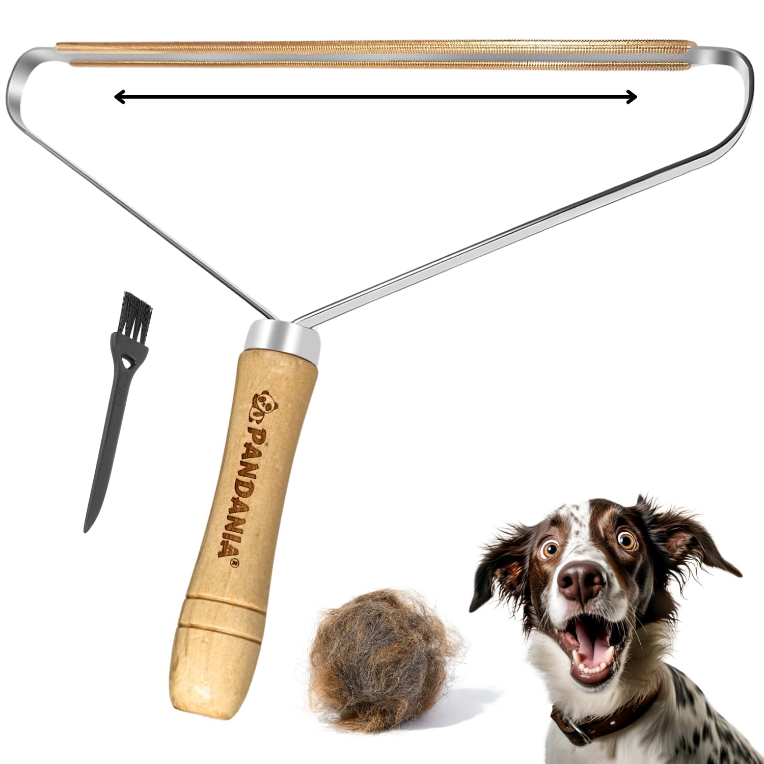 2024 - Spazzola XXL e Rasoio Manuale per Rimozione Peli di Animali e Lanugine - Lint remover - Strumento Ecologico di Pulizia per Tessuti, Divani, Tappeti, Vestiti, Auto e Mobili - 24 cm.