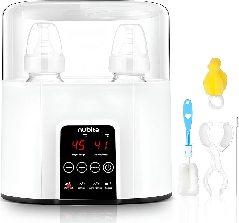 Double Baby Bottle Warmer 24H Constant Mode for All Bottles, Breastmilk Baby Milk Heater, Heating Baby Food, Formula Water Warmer for Twins, Accurate Temperature Control