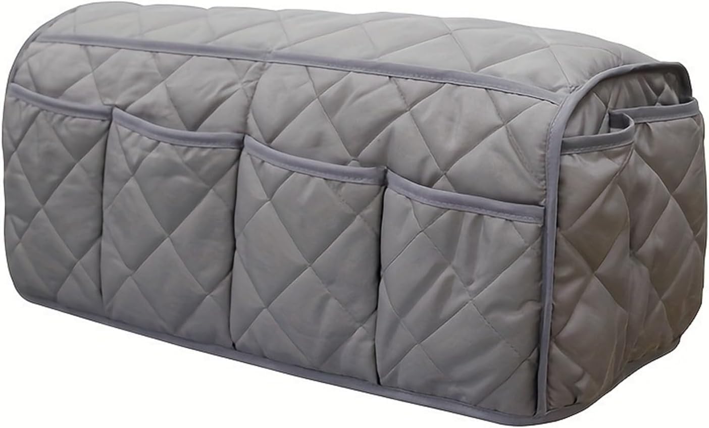 ZQINGQING Sofa Arm Tray Sofa Armrest Storage Bag TV Remote Holder Side Couch Caddy Control Organizer(Grey)