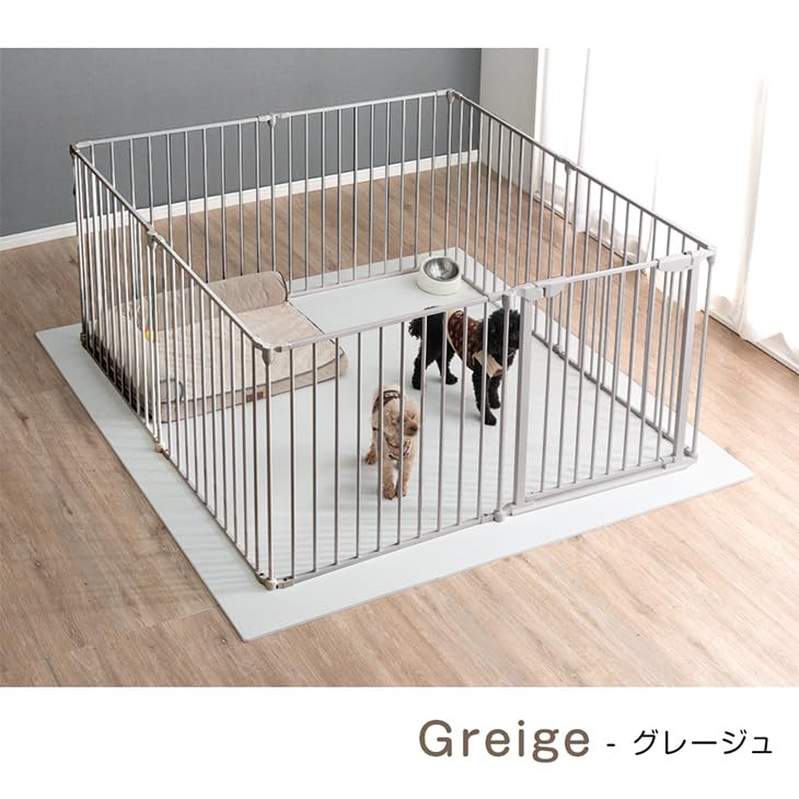 ペットサークル ゲージ 6面 両開き ダブルロック ドア 折りたたみ可能 ペットサークル ゲージ 6面 両開き ダブルロック ドア