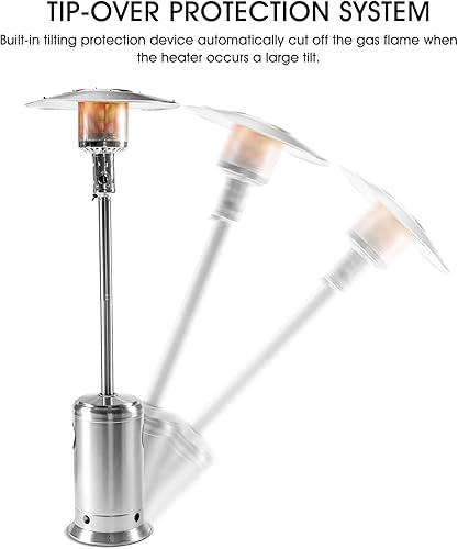 Miniatura 3 de LEGACY HEATING Delta X3 - Calentador de propano para exteriores, calentador de patio de propano para exteriores con ruedas, 47,000 BTU calentador de