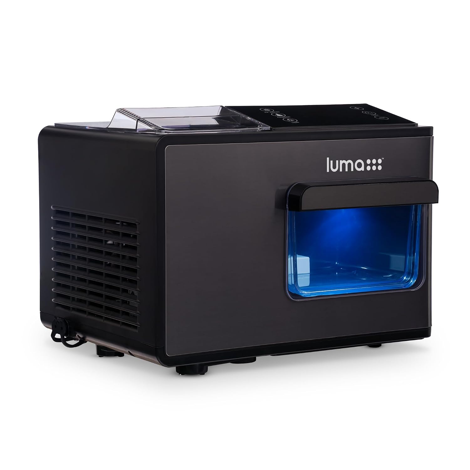 Fabricadora de hielo countertop Luma 44 lbs acero negro miniatura 1