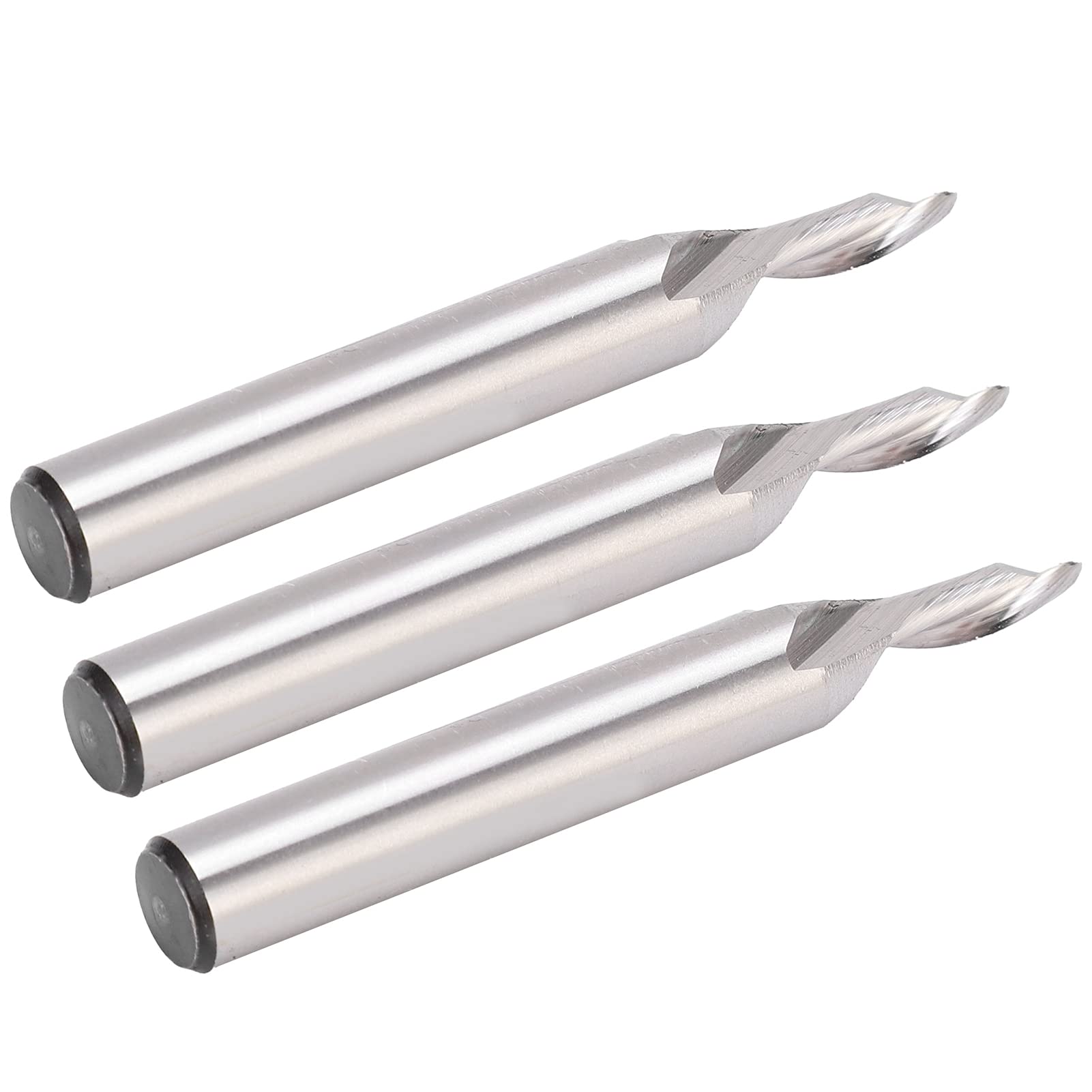Broca de fresado de acero de tungsteno Broca de enrutador de grabado de alta precisión Fresa de extremo en espiral para máquinas herramientas de carpintería CNC 5 piezas Diámetro