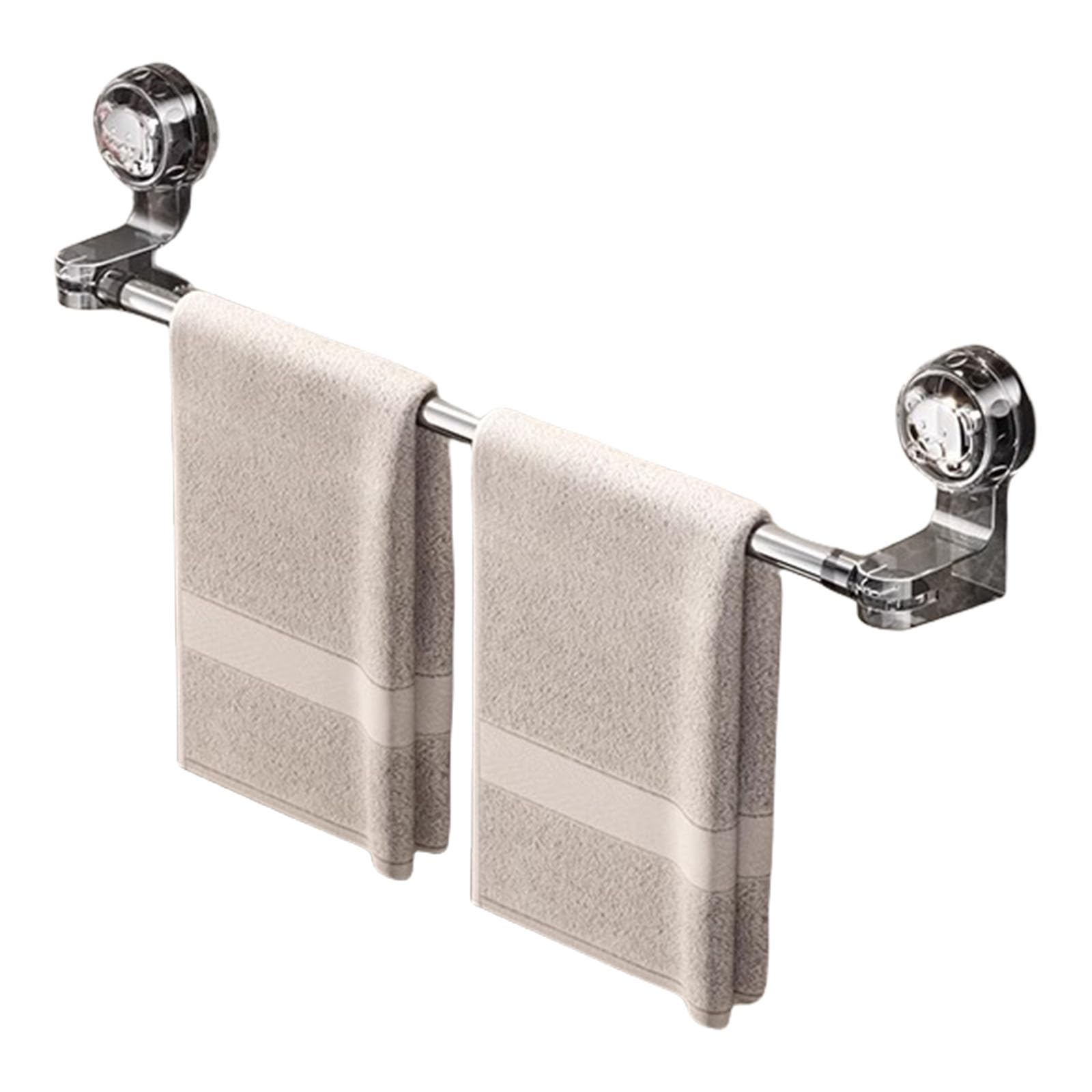 Expandable Suction Cup Towel Rack Adjustable Holder Holds 4-6 Towels Securely on Bathroom Tile. Expandable Bathroom Towel Holder