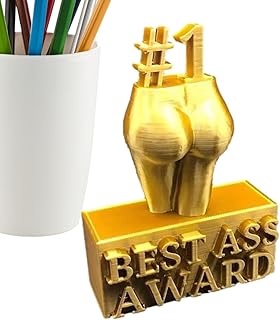 Gold Award Ornament | Best Ass Gold Resin Trophy Ornament | Resin Trophy Best Ass Ornament | Gold Ass Trophy Ornament | for Bedroom, Hostel, Living Room, 8x3.5x10cm