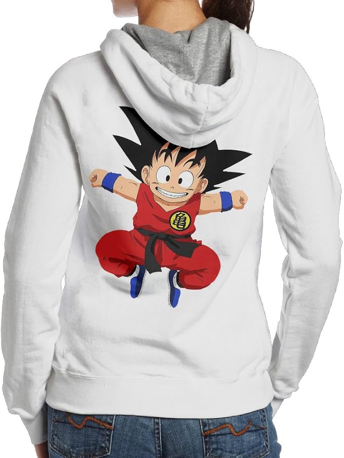 Amazon.com: MCA Dragon Ball Z Son Goku sudadera con capucha para mujer,  XXL, Blanco : Ropa, Zapatos y Joyería