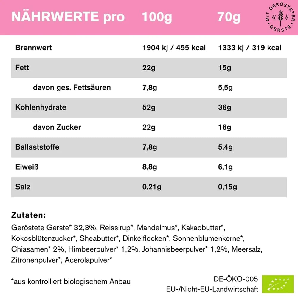 TZAMPAS Müsliriegel BIO 9x70g · Frühstücksriegel Clean Eating · Superfood Riegel · Sportlernahrung & Notfallnahrung · Try-Me Probierset