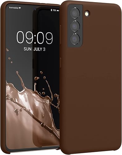 Miniatura 205 de kwmobile Funda Compatible con Samsung Galaxy S22 - Funda de teléfono de silicona TPU con acabado suave - Rojo Ruibarbo Piedra antigua,Azul