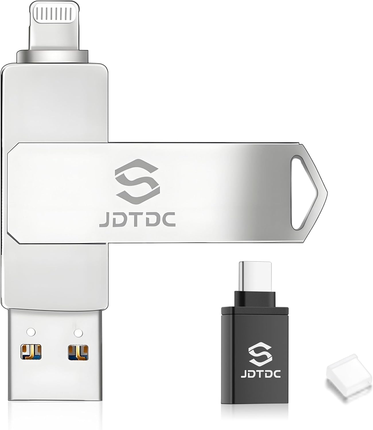 Genuine Apple MFi Certified 128GB-iPhone-Photo-Stick, Real-Capacity, External-Storage USB-Flash-Drive-Backup-Photos Videos Contacts, Thumb-Drive-for-iPad Android Mac Computer, Avoid Fake MFi Clones