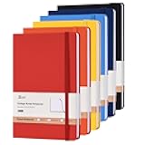 SUIN Hardcover-Journal-Notebooks, 6 Packs A5 Lined Journals Notebook for Writing 200 Pages, 8.2 x 5.5 inch, 6 Colors Classic Ruled Notebooks for Work/Travel/College