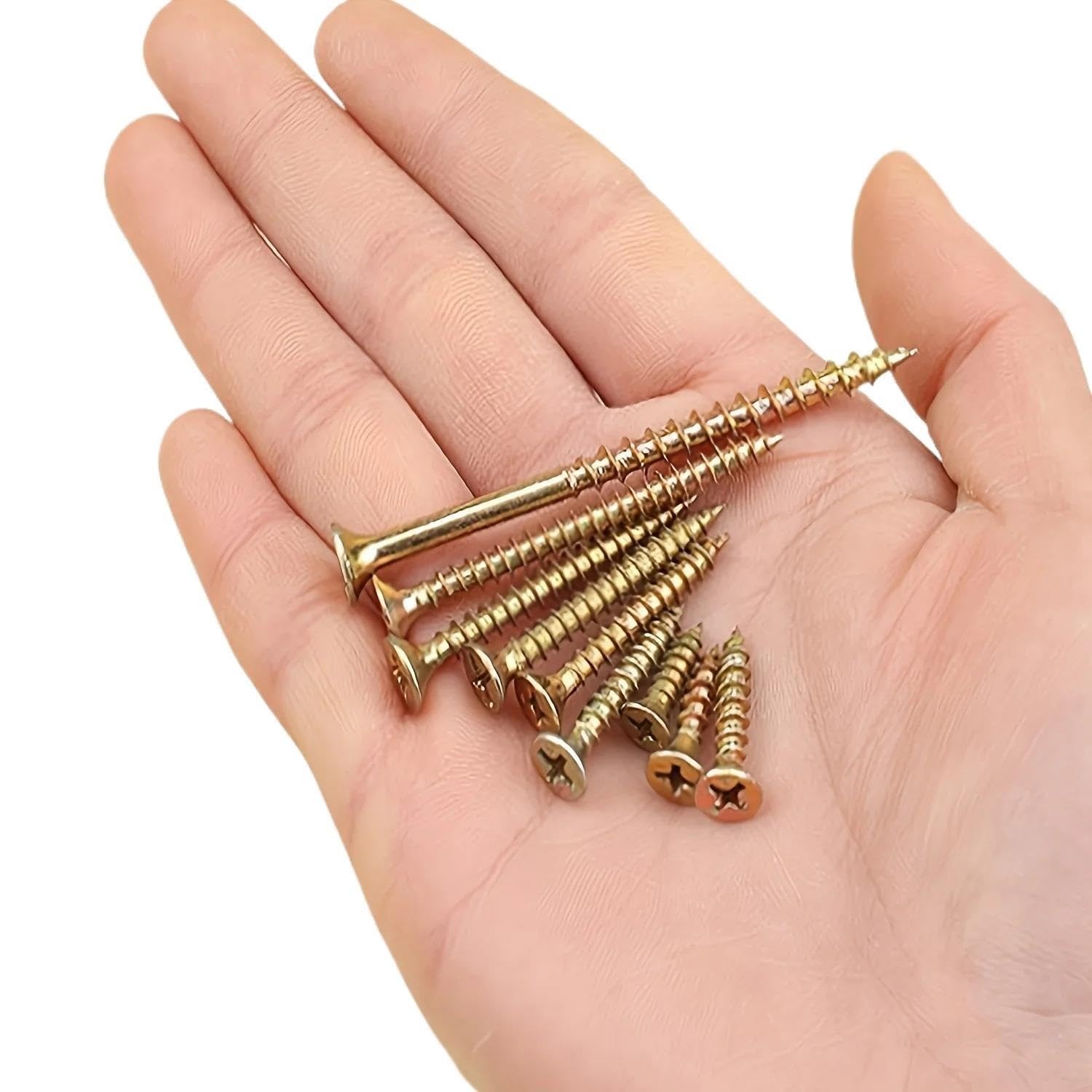 Kit tornillos madera M3.5 M4 M5 zincado color