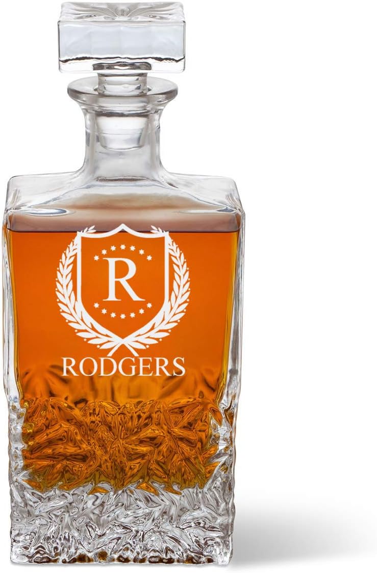 Personalized Whiskey Decanter Glass Decanter Groomsmen