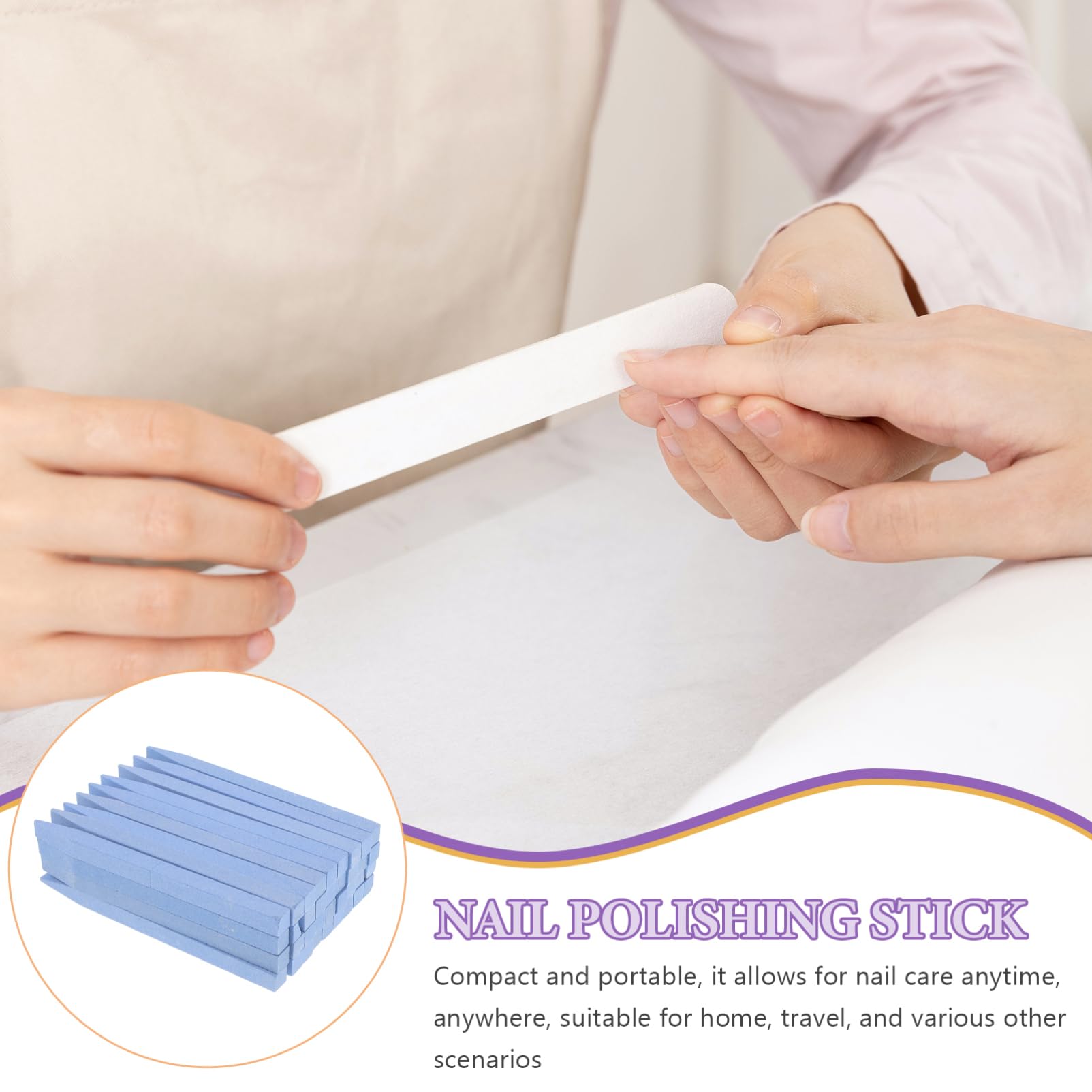 Limas de Uñas de Cuarzo Azules, 36 Piezas, Pulidoras | Formato Compacto para Hogar y Viaje, Herramientas de Manicura y Decoración de Uñas