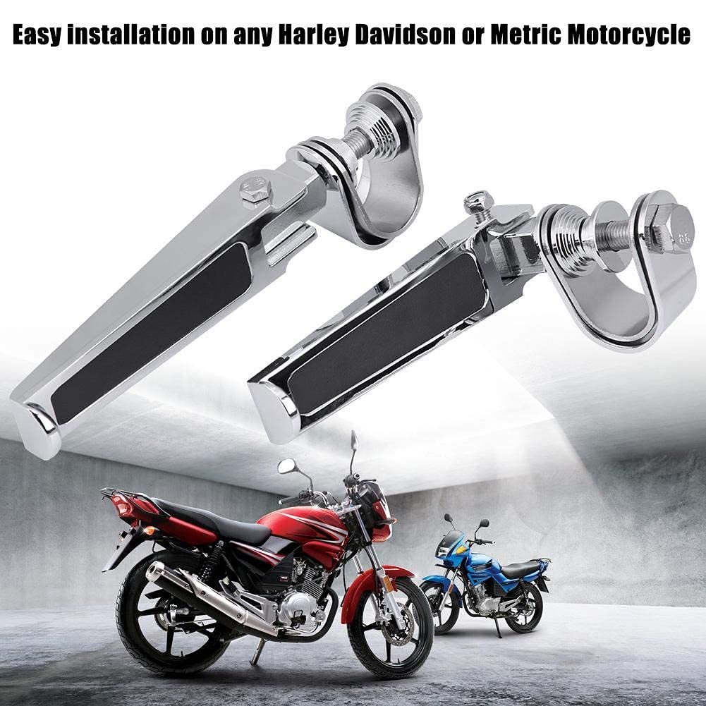 EBTOOLS Zaciski do podnóżków motocyklowych, podnóżek z zaciskami ochronnymi silnika do motocykli od 1 "do 1-1/4"