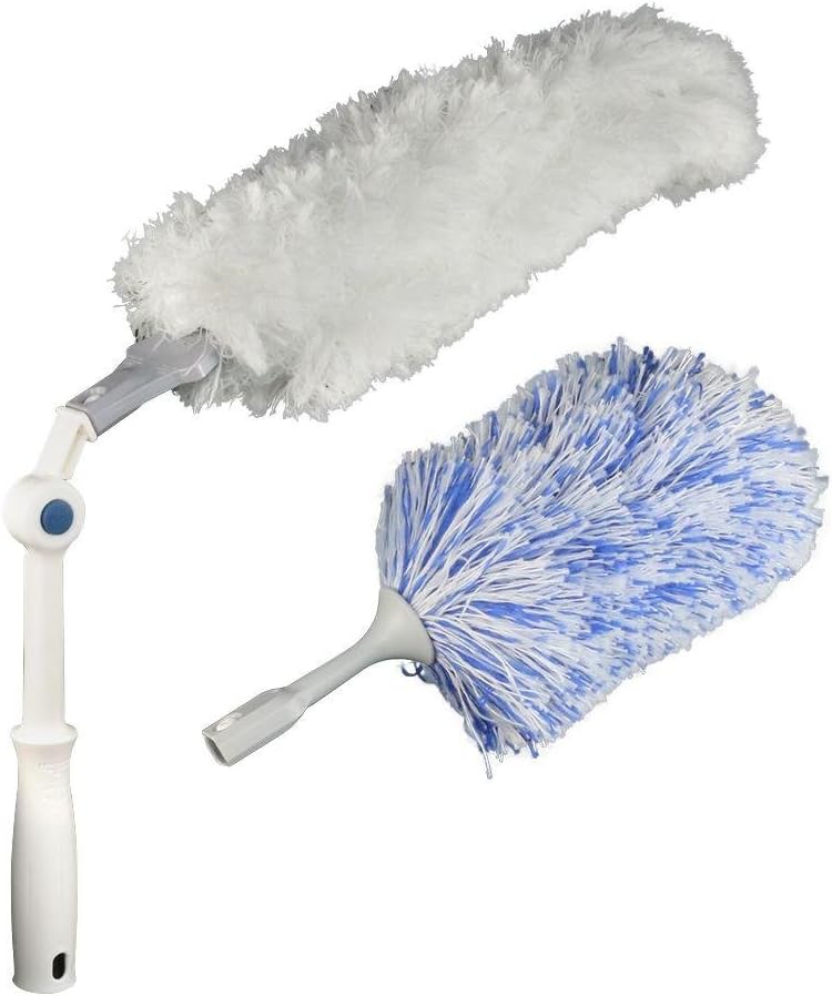 Unger Click & Dust Multi-Purpose Dusting Kit with Daily Duster, Delicate Duster, and Pivoting Handle Unger Click & Dust Multi-Purpose Dusting Kit with Daily Duster, Delicate Duster, and Pivoting Handle