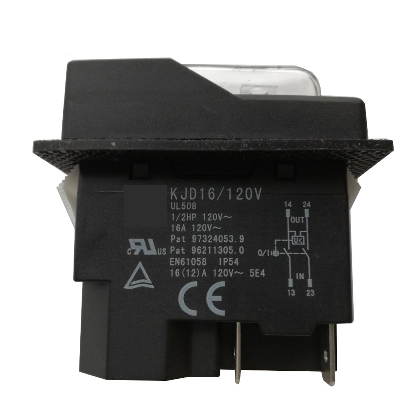 Interruptor pulsador electromagnético de reinicio automático, Impermeable, de 4 Pines, KJD16/120 V