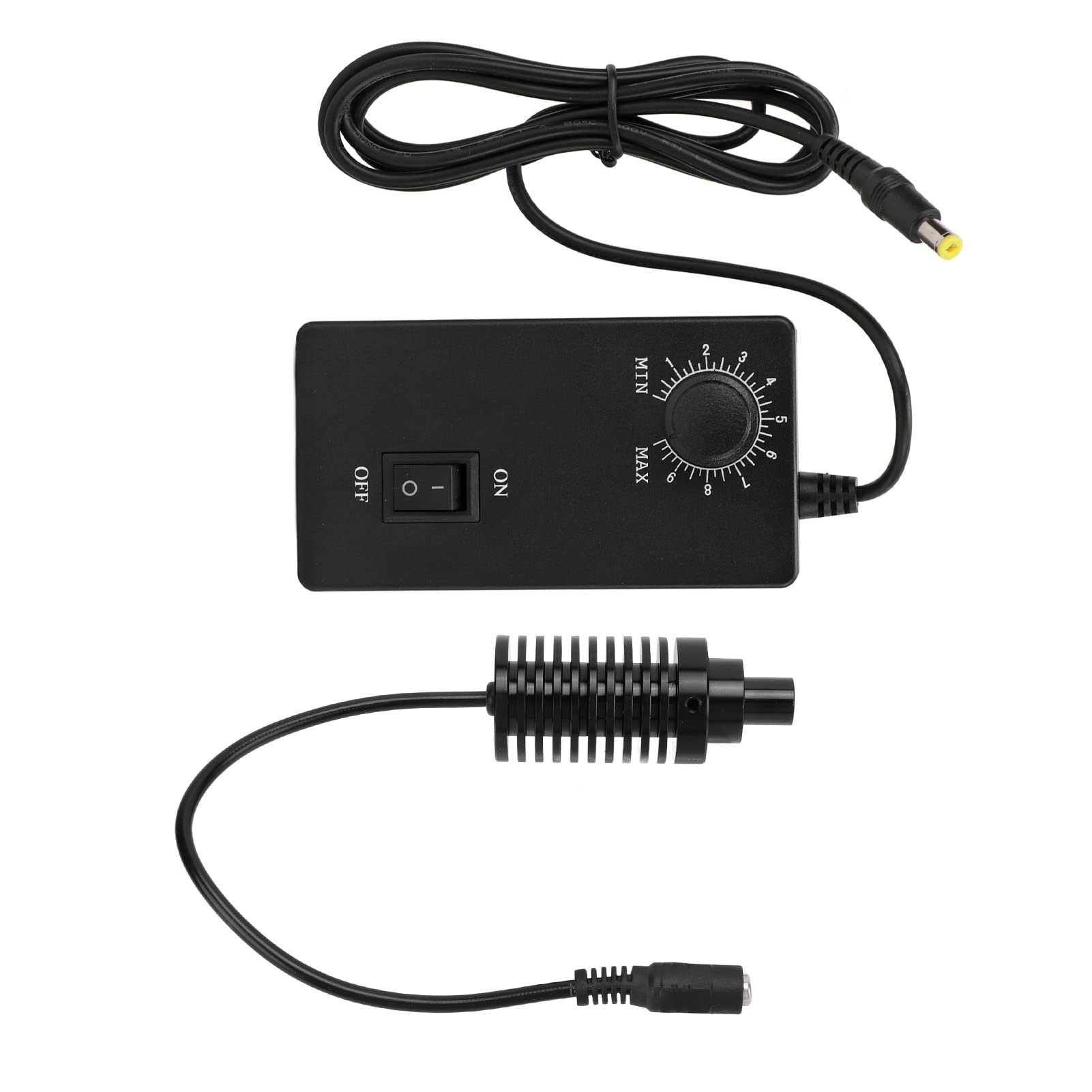 Microscopio Luce Coassiale 3000K-6000K Regolabile Luce Spot LED Luminosità Illuminatore con Buona Dissipazione del Calore AC100V‑240V per Microscopio Luce (Spina europea Φ11mm bianca)