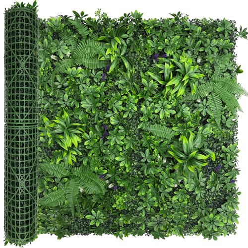 DOPGIB Artificial Green Boxwood Grass Wall Roll: 48"x120"（40SQFT） UV Protected