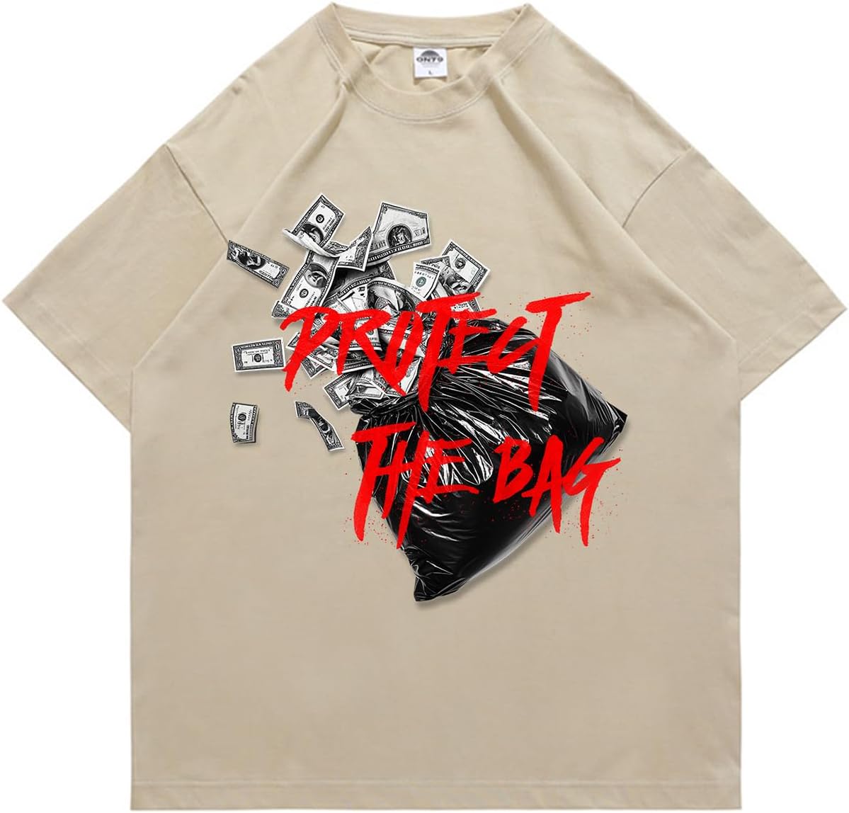 Men Graphic Tees Oversized T Shirts Y2K Short Sleeve Cotton Letter Print Tops Streetwear Unisex