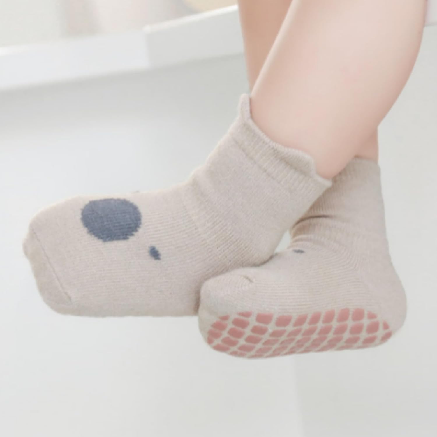 Toddler Newborn Non-Skid Crew Socks Non Slip Socks Baby Girl Boy Infant First Walking Floor Socks 10 Pairs - Image 2