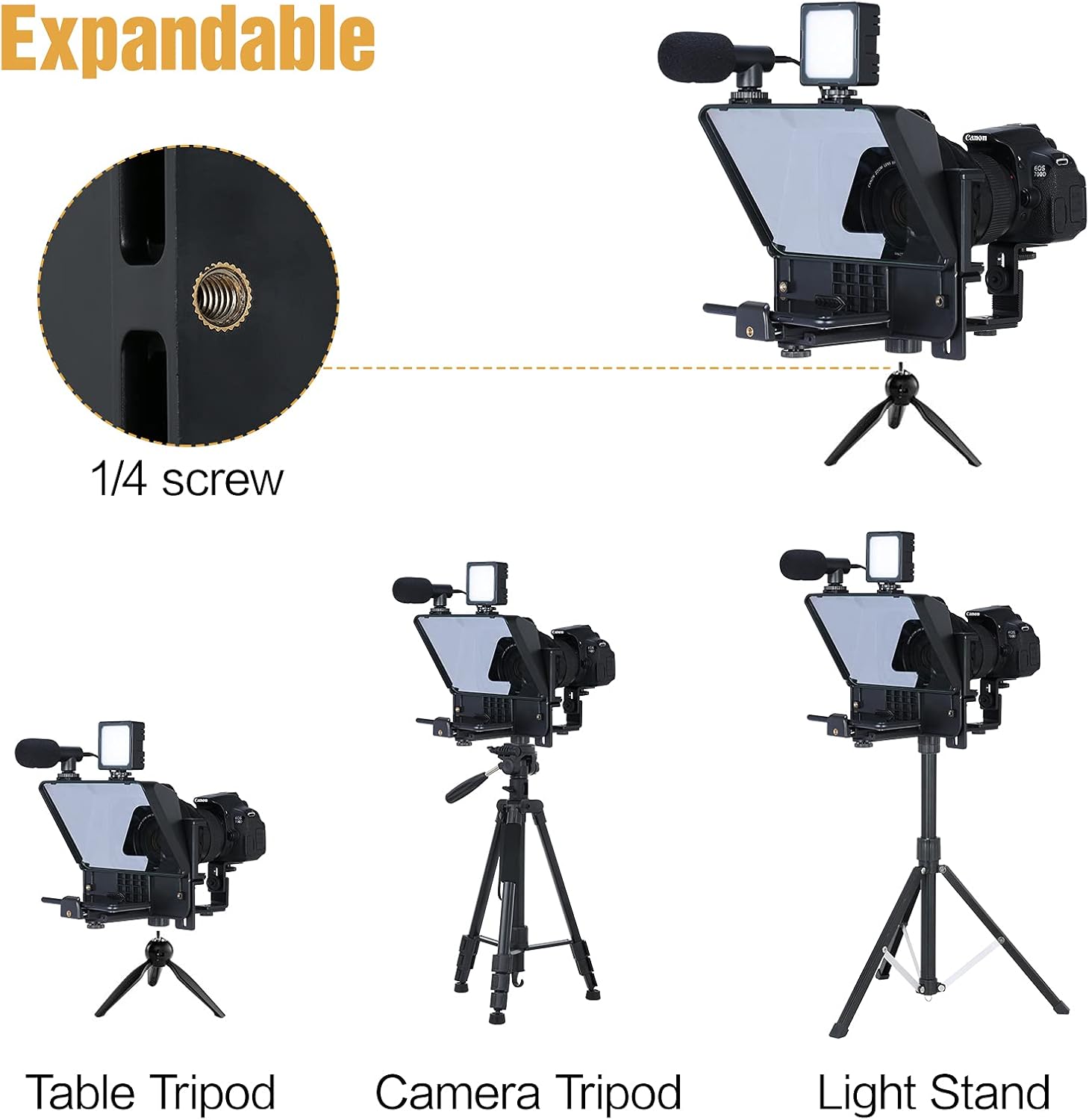 Teleprompter Tripod Compatibility