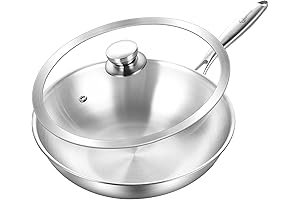 12 inch Wok Stainless Steel Induction Ready Wok Pan