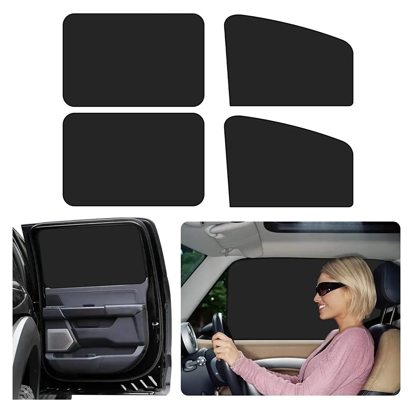 Kit 5 Pare-soleil Pour Vitres Latérales Peugeot Partner II Tepee - Protection UV Et Chaleur - Faciles à Poser