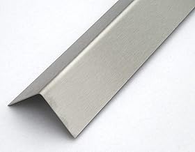 EXCOLO Edelstahl-Winkel 15x15 2000mm lang, 0,8mm stark Eckenschutz Kantenschutz Kantenverkleidung als Schutz für Mauerecke Wandecke Türrahmen Wohnung Krankenhaus Büro Gastronomie Laden Klinik