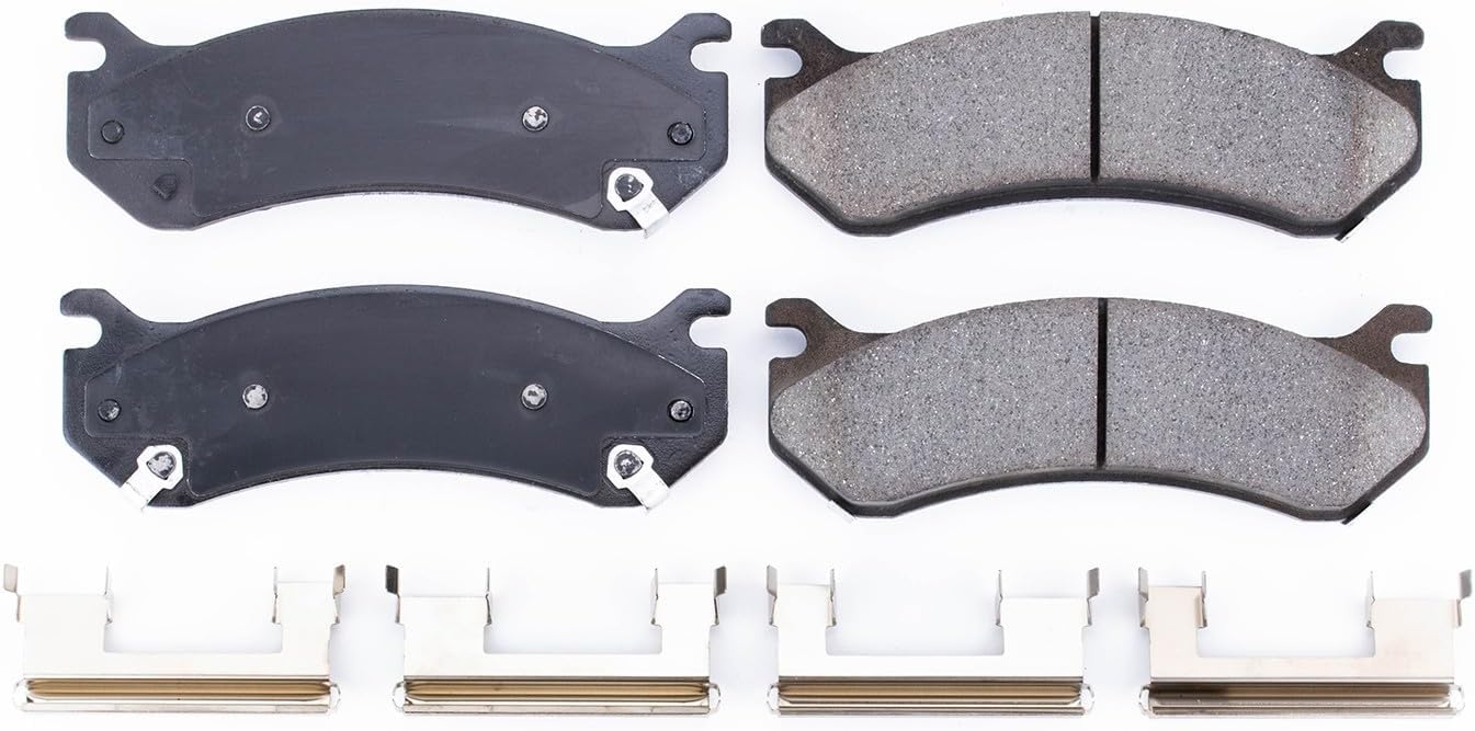 PowerStop Front Brake Pads For Chevrolet Silverado 1500 2005-07 |Silverado 2500 HD 2001-10 | Suburban 2500 2000-13 |GMC Yukon XL 2500 2000-13 - Z17 Ceramic Brake Pads & Installation Hardware, 17-785
