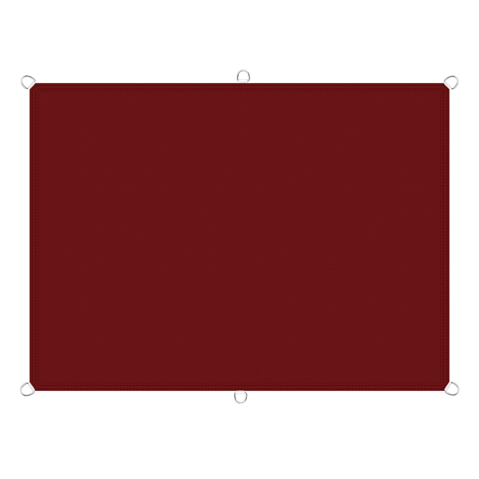 Toile d'ombrage anti-déchirure 1.4x4m polyester protection solaire vin rouge