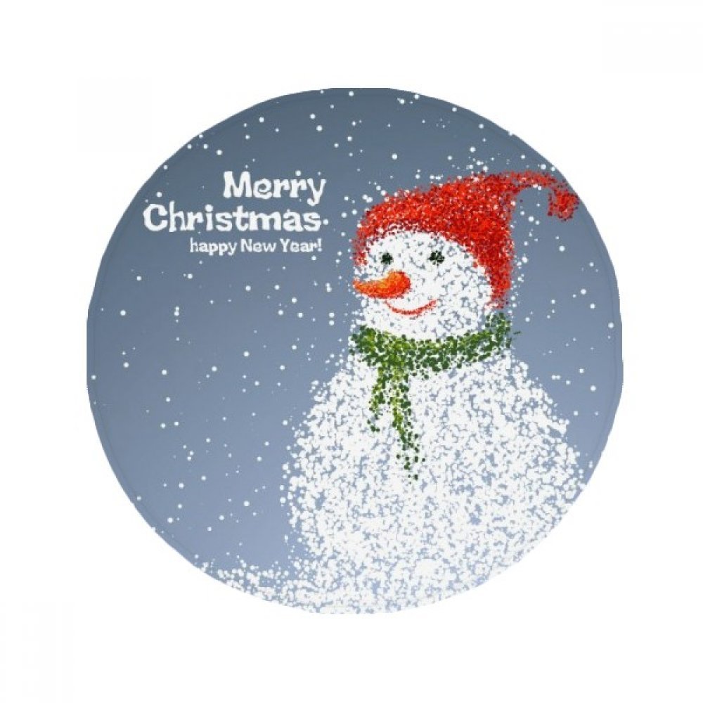 Cadeau de Noël bonhomme de neige : tapis de sol 60x60cm pour entrée de maison