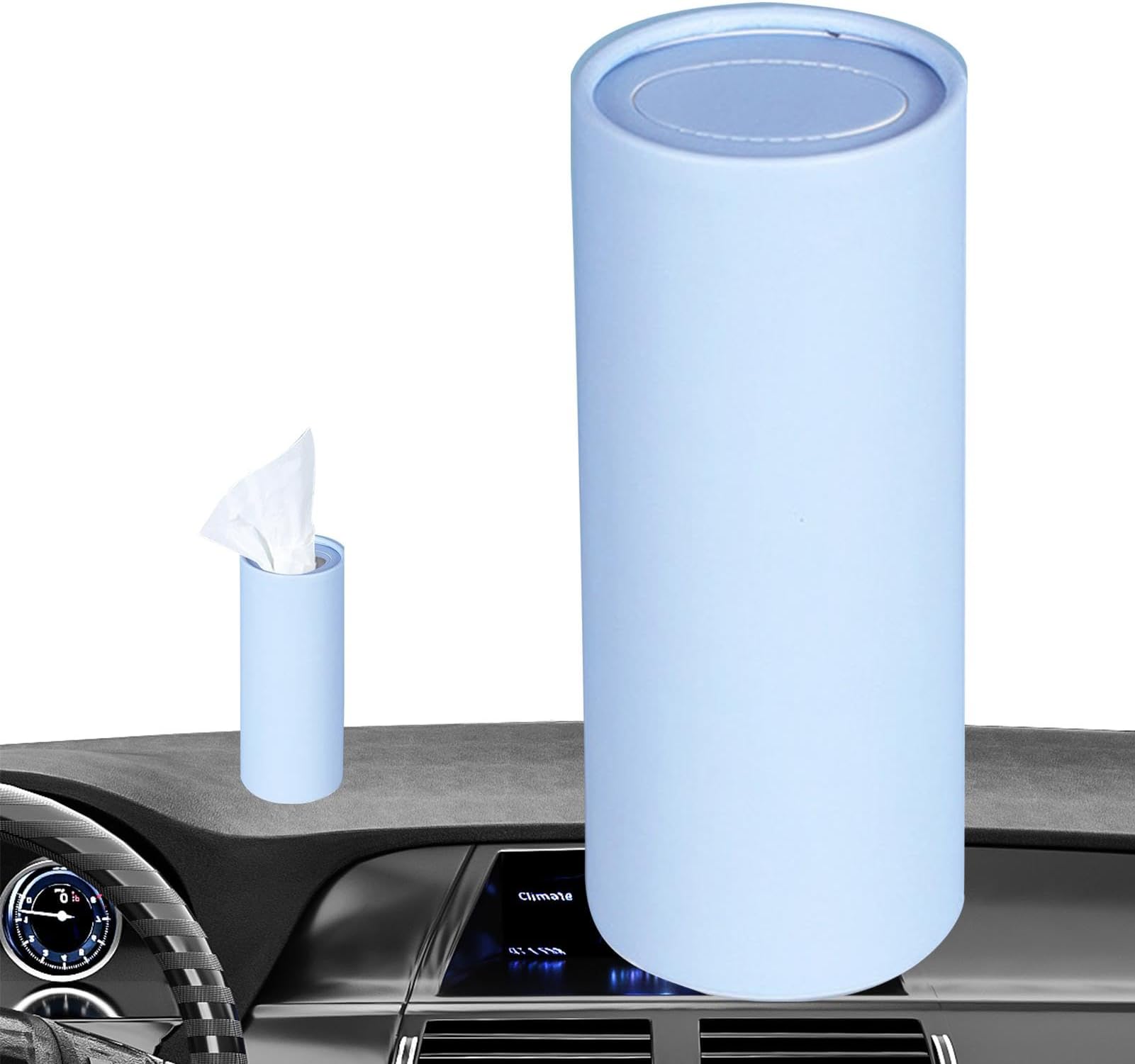 Car Tissue Box | Refillable Tissue Box Cover with 40 Tissues - Portable Car Accessories, Tissue Cover for Tissues, Dryer Sheets, Travel