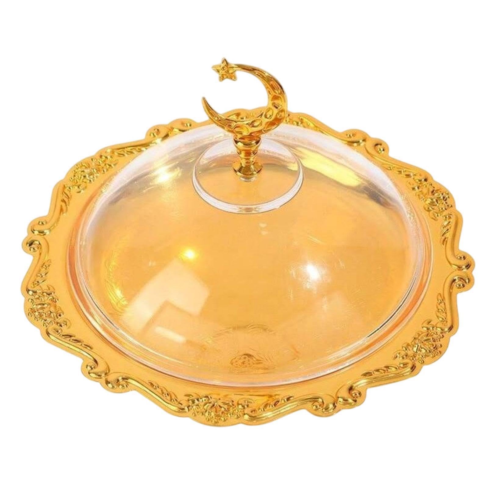 AMSLSIU Attractive Food Serving Plate Acrylic Serving Dish With Dome Guests With Style While Keeping Treats Fresh And Tasty Cake Stand Fruit Plate Dome