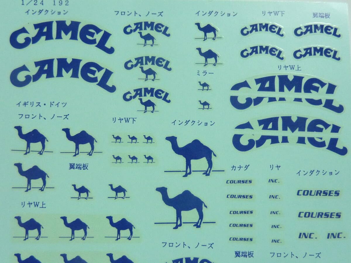 Amazon.co.jp: CAMELデカール キャメル 1/24ベネトンB192 用B191B用 1