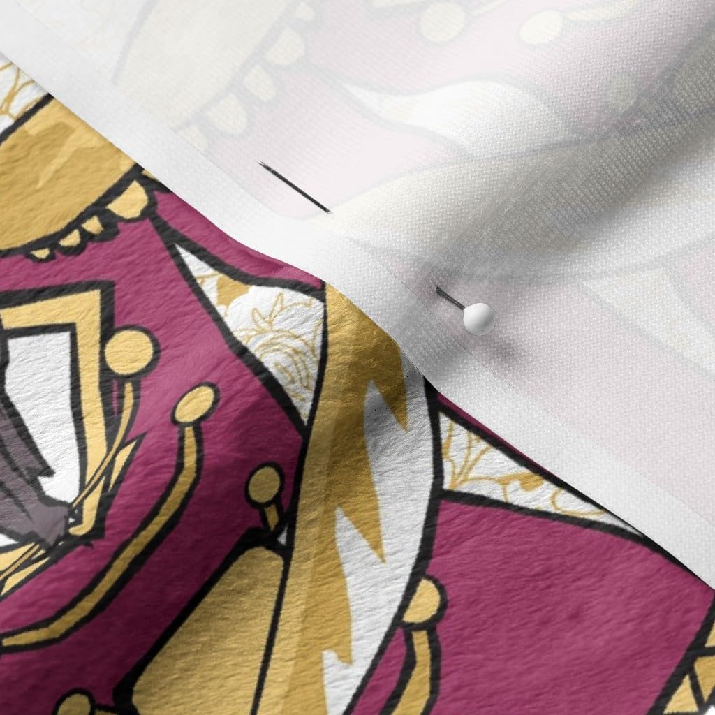 Spoonflower Fabric - Nutcracker Red Gold Flower Floral Royal Holiday Christmas Festive Toy Printed on Minky Fabric by The Yard - Sewing Baby Blankets Quilt Backing Plush