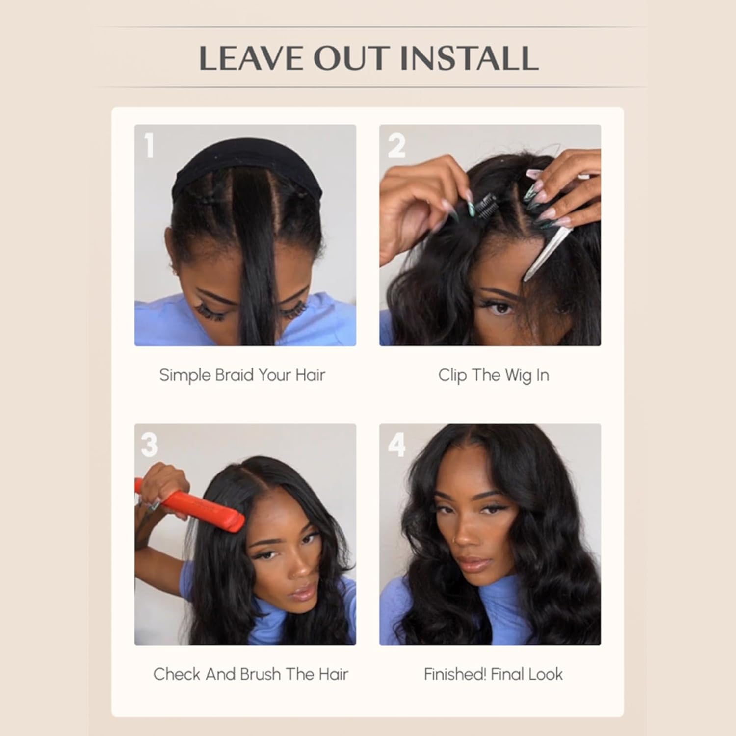 Hair Lace Front Wigs Kinky Straight 6x4 Wear & Go Glueless Wigs Natural Hairline Pre Cut Lace Closure Wigs Human Hair 180% Density for Women (Vpart Wig, 20 Inch)