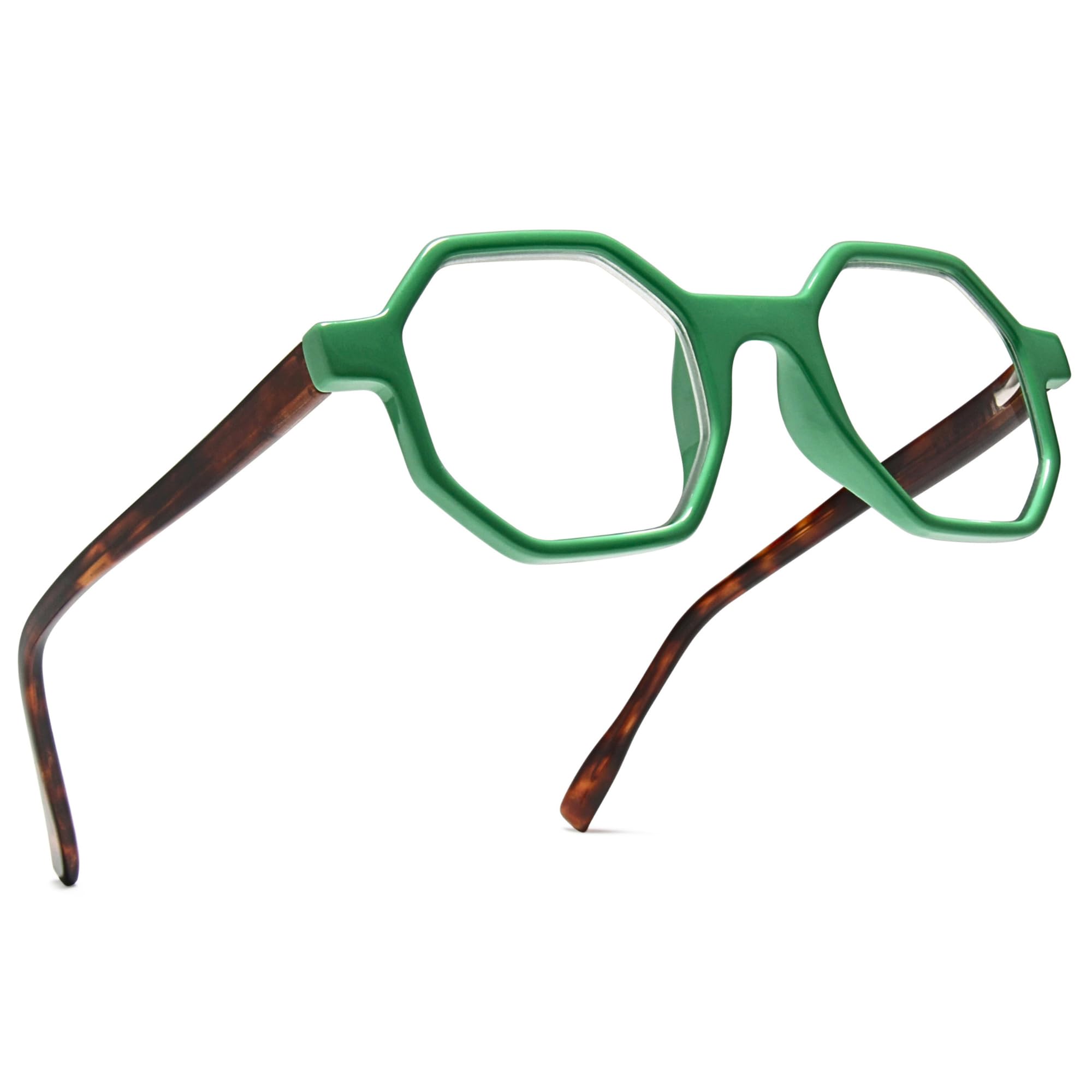 Jones New York Oversized Exaggerated CatEye Clear Green Frames Readers +1.5 NWT Transparent Green Narrow Acetate Cat-Eye Reading Glasses - Sites main image 4