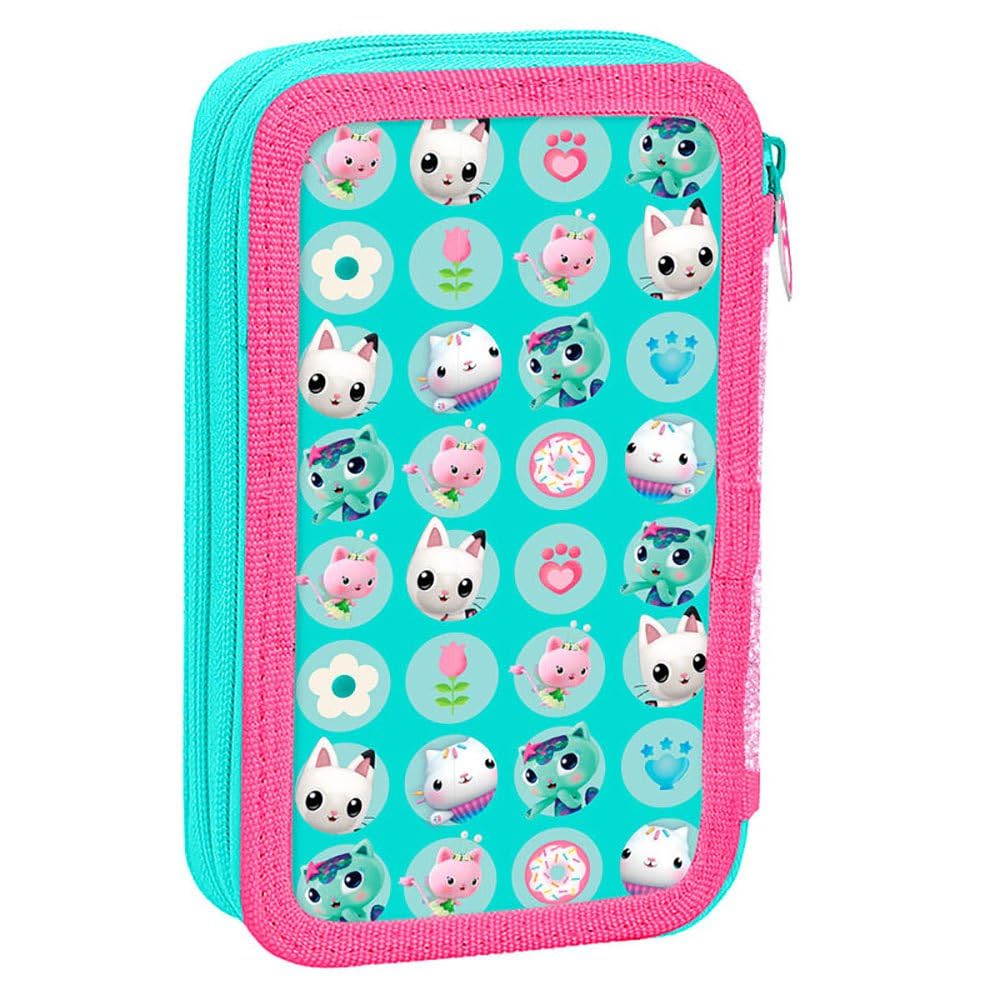 Gabby's Dollshouse Kids Filled Pencil Case with Pencils, Ruler, Rubber, Pencil Sharpener, Markers, Multicoloured, 1:60 - Image 2