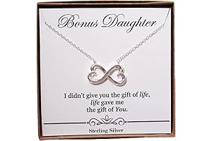 Bonus Daughter Necklace - Infinity Sterling Silver Pendant