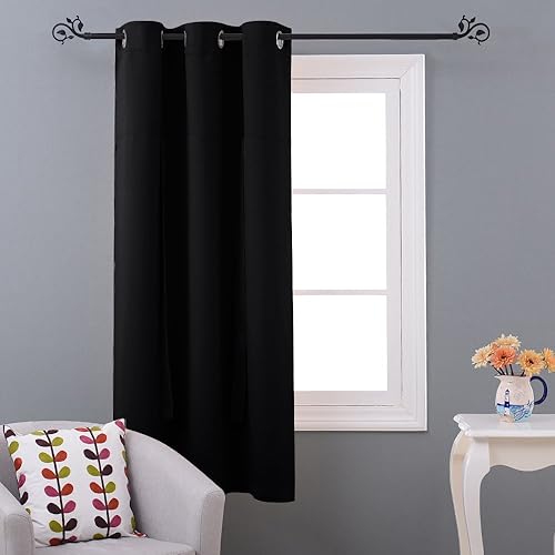 Vista 95 de NICETOWN - Cortina con ojales y cordones para amarrar (un panel, 46 pulgadas de ancho x 63 pulgadas de largo)
