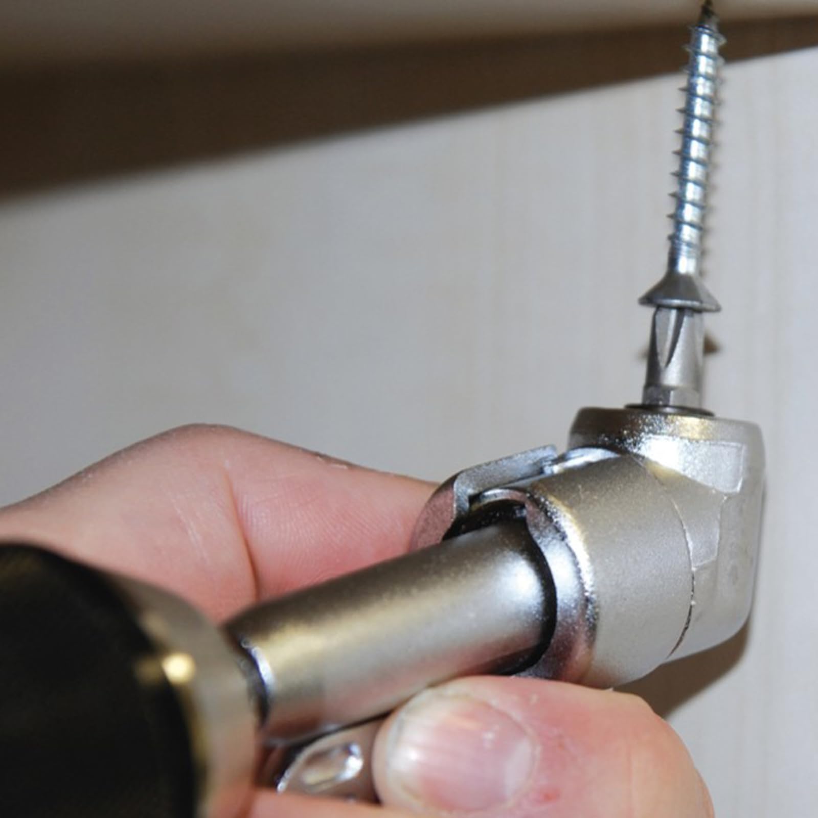 Gueenky 2 Pièces Renvoi D'Angle Visseuse, 105° Adaptateur de Perceuse à Angle avec Embout Visseuse, Foret à Angle Droit à Tige Hexagonale 1/4'' pour Perceuse Tournevis Adaptateur