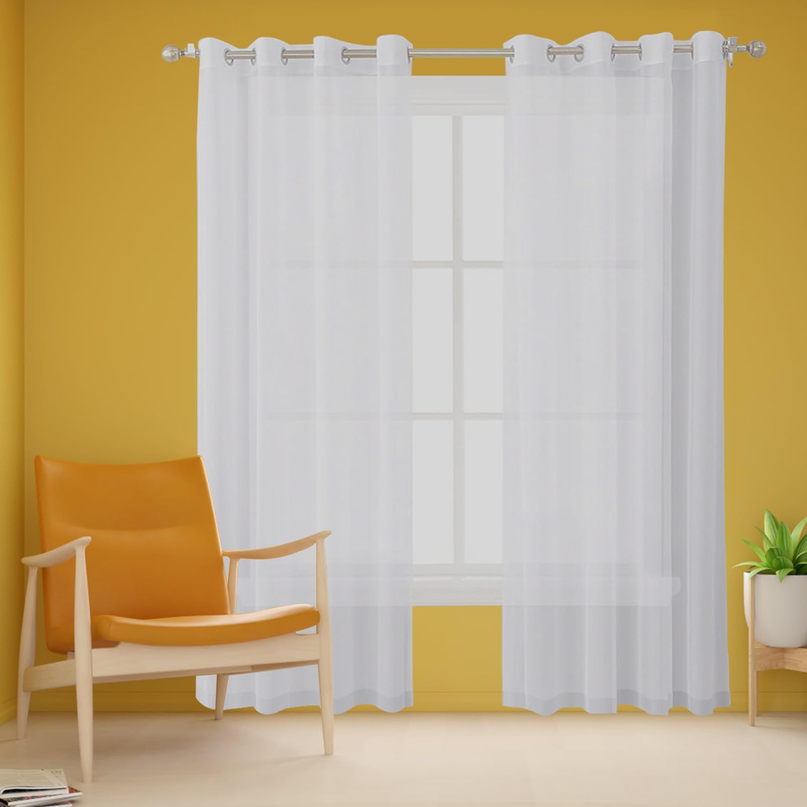 Rideau voile moderne semi-transparent pour filtrer la lumière